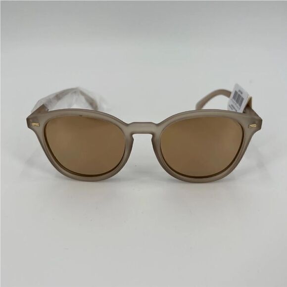 Le Specs Bandwagon 51mm Round NWT Sunglasses in Matte Stone unisex Curvy Cat - Picture 7 of 10